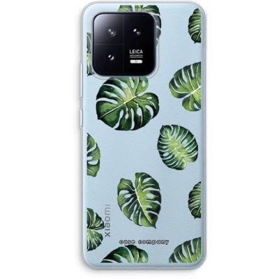 Afbeelding van Case Company® hoesje geschikt voor Xiaomi 13 Pro Tropische bladeren Soft Cover Telefoonhoesje Bescherming aan alle Kanten en Schermrand