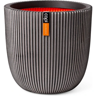 Afbeelding van Plantenbak Groove 43x41 cm antracietkleurig