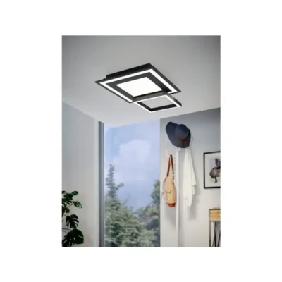 Afbeelding van EGLO connect.z Savatarila Z Smart Plafondlamp 45 cm Zwart/Wit Instelbaar RGB &amp; wit licht Dimbaar Zigbee