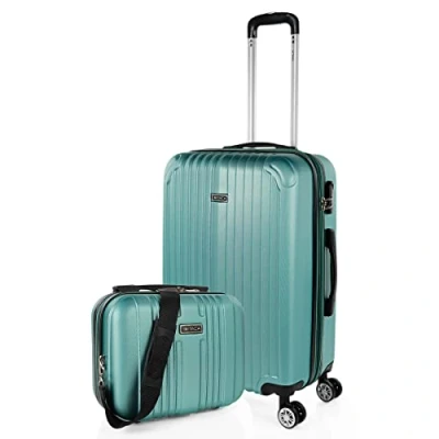 Image de ITACA Valise Moyenne 65 cm. Soute Avion Rigide 4 Roulettes De Voyage Résistante en Matériau ABS Ultra Légère avec Cadenas à Combinaison, Acquamarijn