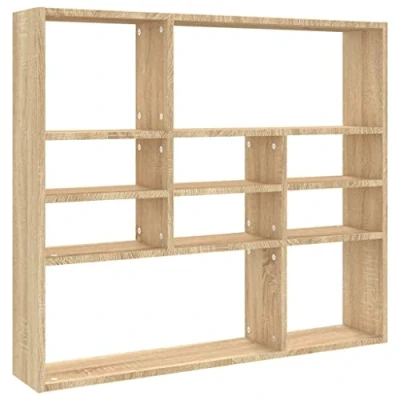 Afbeelding van Wandschap 90x16x78 cm spaanplaat sonoma eikenkleurig