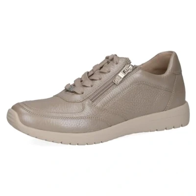 Afbeelding van Caprice Sneakers laag, Dames, Maat: 39, Taupe per deer Leer