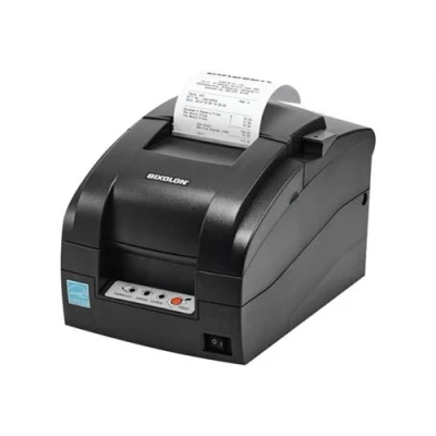 Image de BIXOLON SRP 275III Imprimante de reçus deux couleurs (monochrome) matricielle Rouleau (83 cm) 80 x 144 dpi 9 pin jusqu&#039;à 5.1 lignes/sec USB 2.0 série outil coupe gris foncé