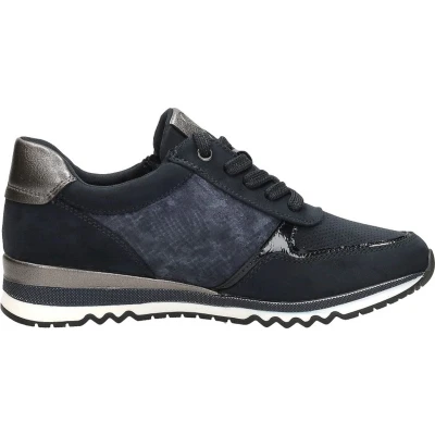 Afbeelding van Marco Tozzi Sneakers laag, Dames, Maat: 38, Blue Kunststof/ textiel