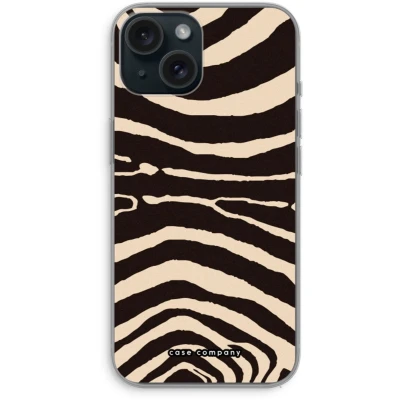 Afbeelding van Case Company® hoesje geschikt voor iPhone 15 Arizona Zebra Soft Cover Telefoonhoesje Bescherming aan alle Kanten en Schermrand