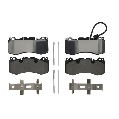 Afbeelding van BREMBO P 48 005 Remblokkenset Incl. slijtage waarschuwingscontact Met anti kreukplaat toebehoren MASERATI: Levante Off Road, Quattroporte VI