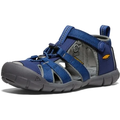Afbeelding van Keen Seacamp II CNX Youth Unisex Outdoorsandalen voor kinderen, Maat: 39, Blue depths/gargoyle Textiel/ synthetisch