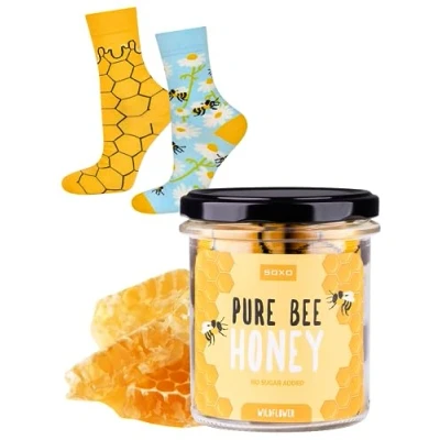 Afbeelding van soxo Honing Grappige damessokken, cadeau voor heren, fantasie, sokken, idee, 2 maten, Honey dames