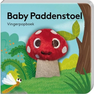 Afbeelding van Vingerpopboekje Baby paddenstoel