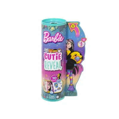 Afbeelding van Barbie Cutie Reveal Jungle Barbiepop Toekan met verrassingsaccessoires