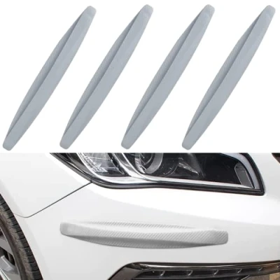Afbeelding van 4 stuks universele autobumperbescherming van rubber, stootbescherming, randbescherming voor de autodeur, krasbescherming (grijs)