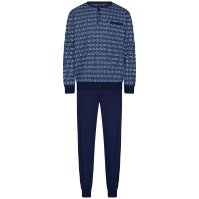 Afbeelding van Robson katoenen pyjama grafisch Blauw Maat 64
