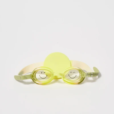 Afbeelding van Sunnylife Smiley Zwembril World Sol Sea Kunststof Geel