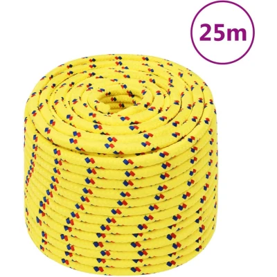 Afbeelding van VidaXL Boottouw 12 mm 25 m polypropyleen geel