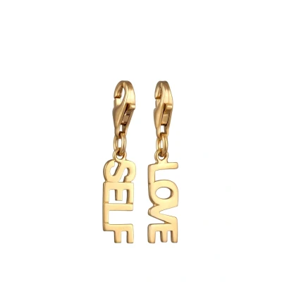 Afbeelding van Elli Charm LOVE Lettering Hanger, Dames, Maat: One Size, Gold