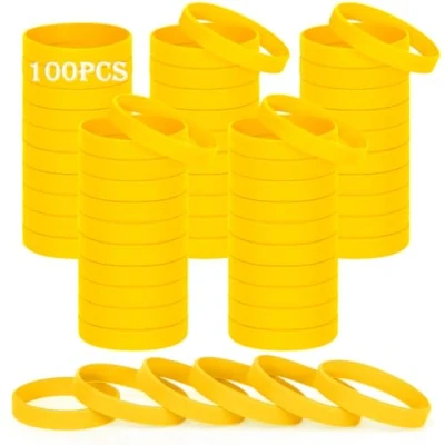 Afbeelding van HONTIUS 100 stuks elastische siliconen armbanden voor dames en heren