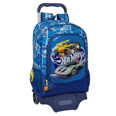 Afbeelding van Schoolrugzak met Wielen Hot Wheels Sonny Marineblauw 32 x 42 14 cm