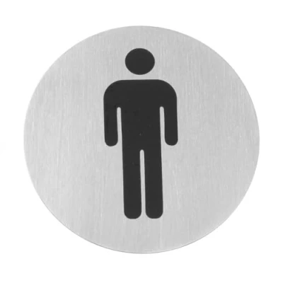 Afbeelding van Hendi Deurbordje Toilet Heren Deurschild Muurschild Ø7,5cm