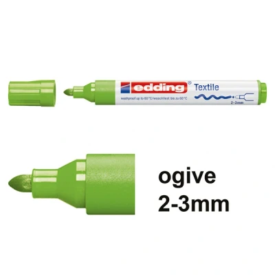 Image de edding 4500 textile marker, pointe ogive, vert clair