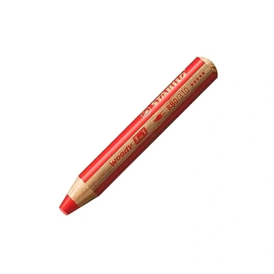 Afbeelding van Kleurpotloden STABILO 880 woody 3 in 1 multitalent rood