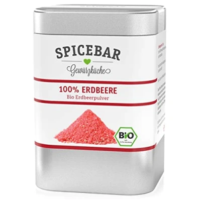 Afbeelding van Aardbeienpoeder, 100% aardbei gedroogd fruitpoeder, biologisch (1 x 50 g)