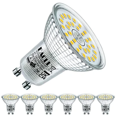 Afbeelding van EACLL Ledlamp, GU10, neutraal wit, 6 W, komt overeen met halogeen, 100 stuks, 745 lumen, 4000 K, niet dimbaar, verlichting zonder flikkeren, stralingshoek 120 graden, spot, AC 230 V,