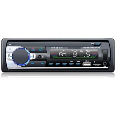 Afbeelding van iFreGo Bluetooth autoradio met handsfree systeem, USB/TF/MP3 speler/radio AUX aansluiting auto, FM afstandsbediening 1 DIN RDS snellaadfunctie