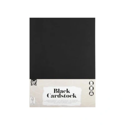 Afbeelding van Hobbykarton Zwart A4 10 Vellen Karton 210x297 mm 220 gr
