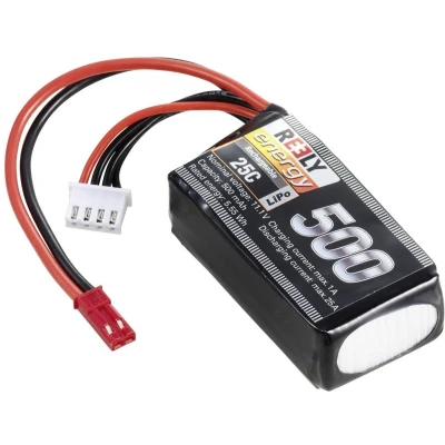 Afbeelding van Reely LiPo accupack 11.1 V 500 mAh Aantal cellen: 3 25 C Softcase BEC