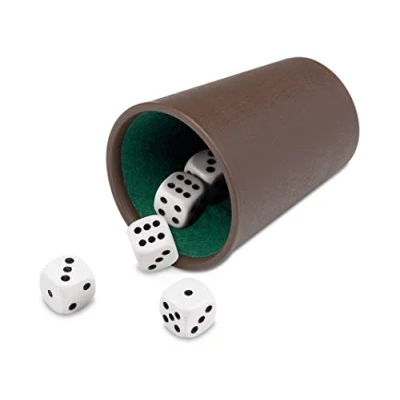 Afbeelding van Cayro Poker Dobbelbeker Met 5 Dobbelstenen