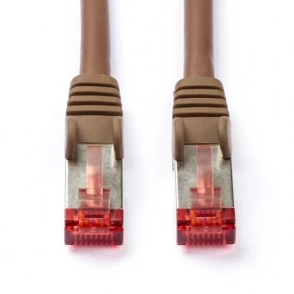 Afbeelding van Netwerkkabel Cat6 S/FTP 10 meter (100% koper, LSZH, Bruin)