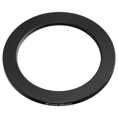 Afbeelding van vhbw Step Down Ring Adapter 67mm naar 52mm cameralens Metalen Filter Zwart