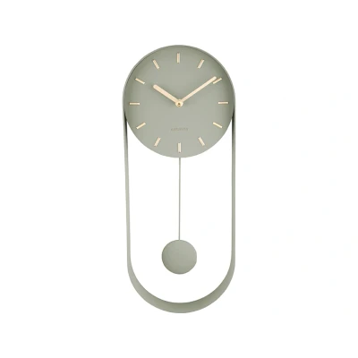 Afbeelding van Karlsson Wandklok Pendulum Charm Jungle groen Ø20cm