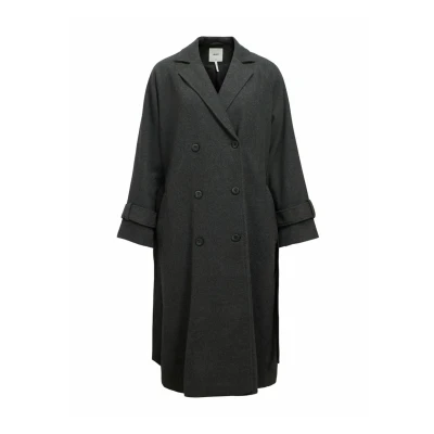 Afbeelding van Object Objkeily COAT Mantel, Dames, Maat: 34, Dark grey melange