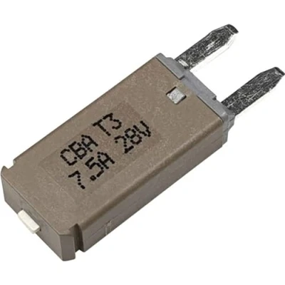 Afbeelding van Hansor Circuit Breaker Mini, type 3. Manual Reset, 7,5A CBA3 Series Zekeringautomaat standaard vlakzekering 7.5 A Bruin 1 stuk(s)