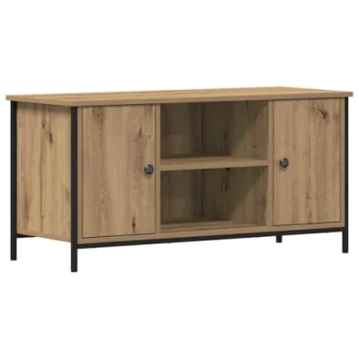 Afbeelding van vidaXL TV kast Artisan Eiken 100x40x50 cm Bewerkt Hout en Staal