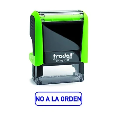 Afbeelding van Trodat 4911 Printy postzegel, commerciële formule met tekst niet op bestelling, automatische stempel, grootte van de tekstplaat 37 x 14 mm, blauw, 8428447824003