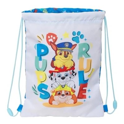 Afbeelding van Rugtas met Koordjes The Paw Patrol Pups rule Blauw 26 x 34 1 cm