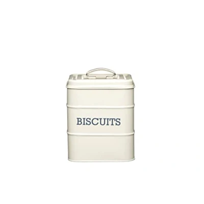 Afbeelding van Living Nostalgia Kitchen Craft LNBISCCRE doos voor koekjes, staal, crème, 13 x cm