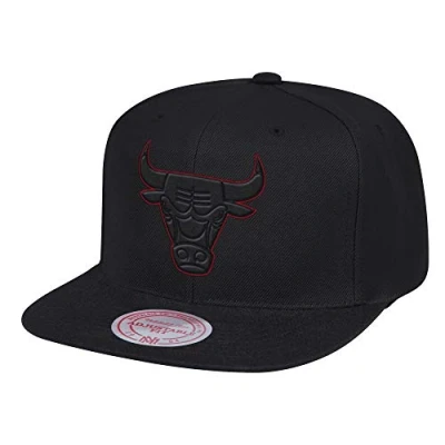 Afbeelding van Mitchell &amp; Ness NBA Red Frame Snapback Cap (Chicago Bulls), zwart, één maat, zwart.
