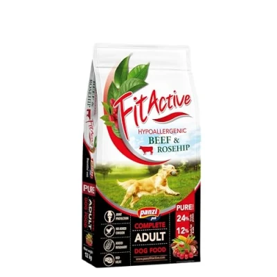 Afbeelding van Panzi Pet Pure Beef &amp; Rosehip Hypoallergeen hondenvoer Glutenvrije hondenbrokken voor volwassen honden van middelgrote rassen met normale activiteit Zonder kip, gevogelte en tarwe Rundsmaak 3kg