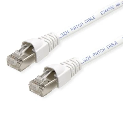 Afbeelding van Telegärtner L00005A0051 RJ45 Netwerkkabel, patchkabel CAT 6A S/FTP 10.00 m Wit Vlambestendig, Snagless,