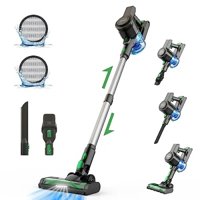 Afbeelding van Vactidy V9 snoerloze stofzuiger, 25KPa zuigkracht, 1L stofbak, 5 laags filtratiesysteem, legen met één knop