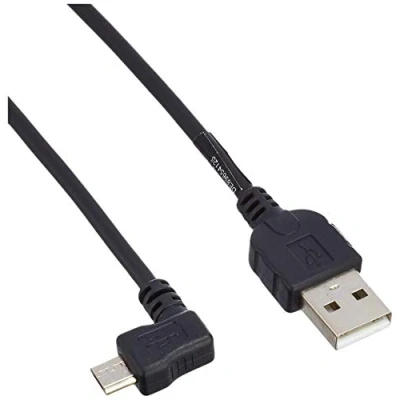 Afbeelding van System S USB/Micro USB kabel gegevensoverdracht/opladen met 1 haakse stekker (hoek van 90 graden) 50 cm