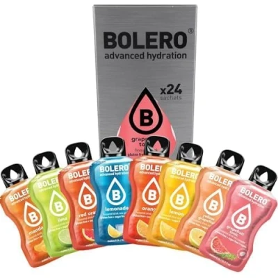 Image de Bolero Citrus Mix 24 x 3 g Poudre de jus sans sucre, sucrée à la stévia et enrichie en vitamine C, gluten adaptée aux végétaliens, un mélange différentes saveurs d&#039;agrumes