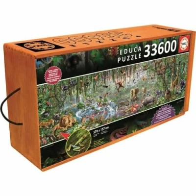 Afbeelding van Puzzel Educa 16066.0 The Wild Life 33600 Onderdelen 570 x 157 cm