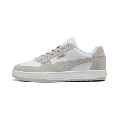Afbeelding van PUMA Caven 2.0 Mono uniseks sneakers, Koel wit lichtgrijs goud, 43 EU