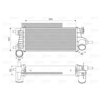 Afbeelding van VALEO 818667 Intercooler Zonder klep voor uitlaatgasrecirculatieregeling