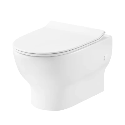 Afbeelding van onbekend Mercurius Twenty wandcloset rimless met nano coating toiletzitting softclose en quick release glans wit