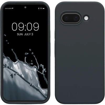 Afbeelding van kwmobile telefoonhoesje geschikt voor Google Pixel 9a Hoesje met siliconen coating Smartphone case in bosbesblauw